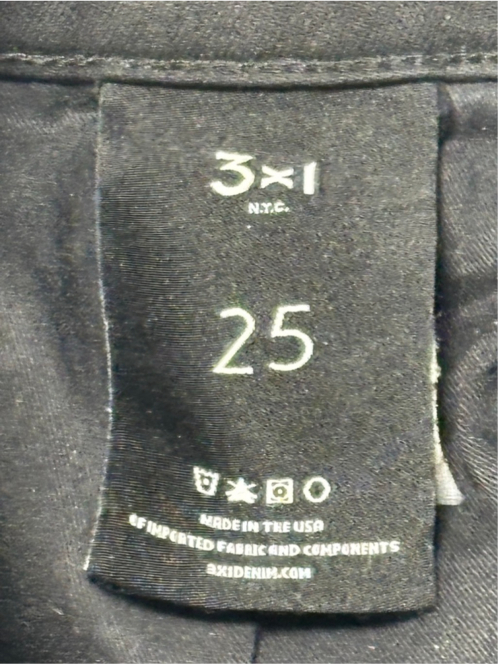 3X1 NYC Black Split Hem Bell Bottom Flare Denim Jeans Size 25 GUC - Picture 10 of 11